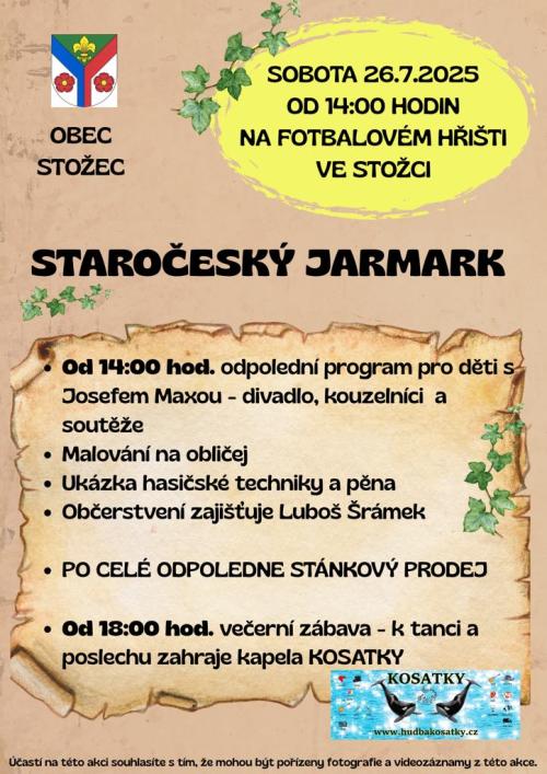 Staročeský jarmark 26.7.2025